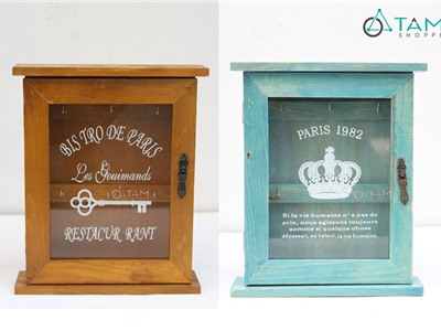 Tủ treo chìa khóa gỗ Vintage